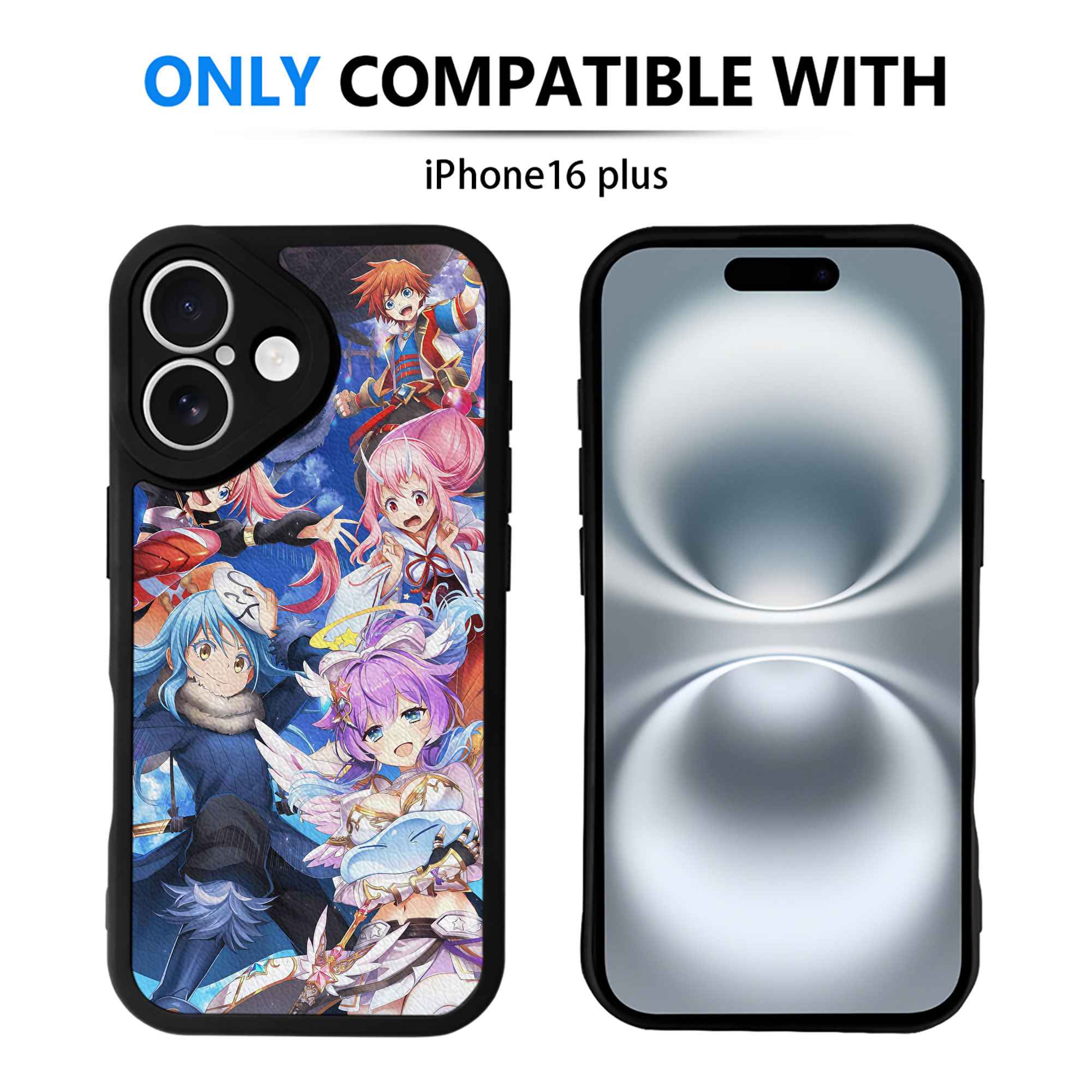 （画像用） 転スラ Regarding Reincarnated to Slime 【iPhone 16シリーズ対応】シリコンスマホケース（レザー調） 材質：シリコン